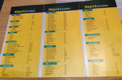Menu at B spot Restaurant, Irinjalakuda, Irinjalakuda