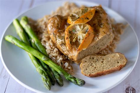 Garlic Lemon Vegan "Chicken" Breast with Crispy Skin — 86 Eats