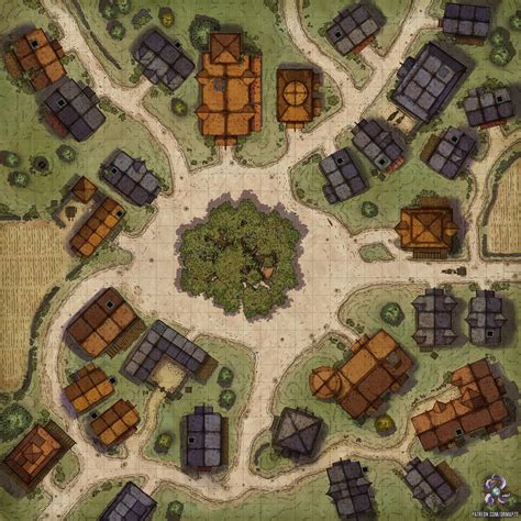 Small Town Battle Map 30x30 : r/battlemaps