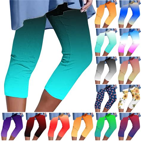 QATAINLAV Capri Leggings for Women 2024 Summer Casual Stretch High ...