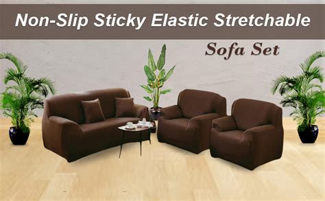 Gifts Island® Sofa Cover 5 Seater (3+2) Fully Covered Universal Non ...