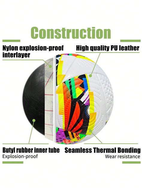 1PC High End Tournament No. 5 PU Leather Soccer Balls With High ...