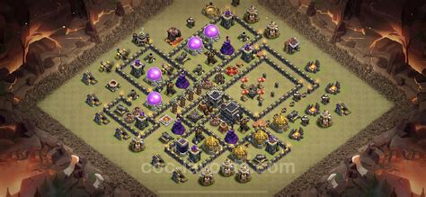 Best Max Levels War Base TH9 with Link, Anti Air / Dragon 2021 - Town ...