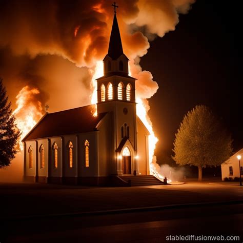 Church Caught on Fire | Stable Diffusion Online