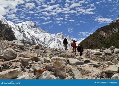 Mountain Traveler at Himalayan Range Editorial Stock Photo - Image of ...