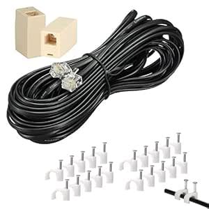 Red Champion RJ11 Telephone Line Cord Wire Patch Cable, Modular ...