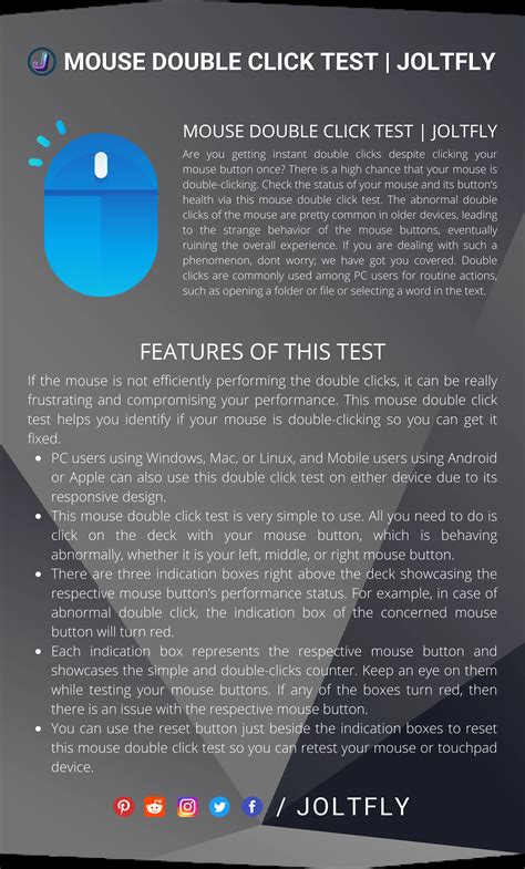 Mouse Double Click Test | Mouse Abnormal Double Clicks - Joltfly