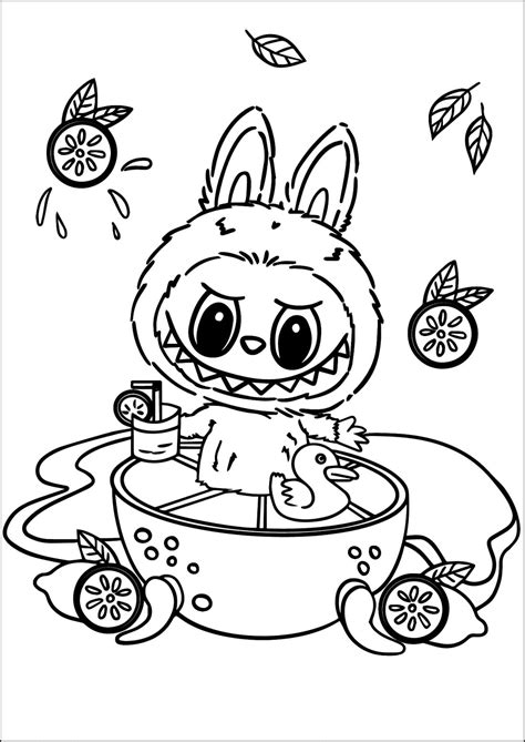 Smiling Labubu coloring page - Download, Print or Color Online for Free