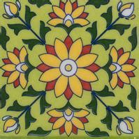 Handmade Tile TL 04714 E Florica Green Olive Oasis 3 x 3 inch Ceramic ...