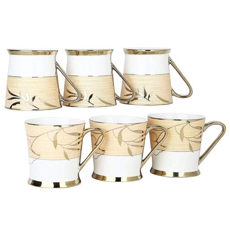 Buy Femora Indian Ceramic Tea Cup, 200 ML, Set of 6, Multi-Color (NOT ...
