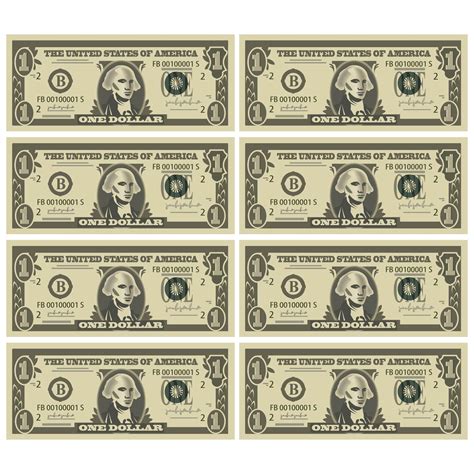 Printable Play Money Actual Size - Printable JD