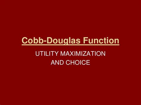 Image result for Cobb Douglas Function Explained