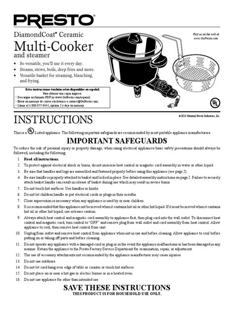 Multi Cooker Instructions 的图像结果