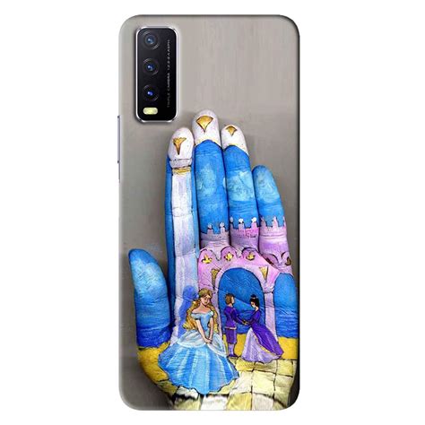 NDCOM for VIVO Y20i Back Cover Colorful Hand Painting Printed Hard Case ...
