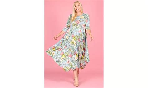 Floral Print fit and flare s... | Groupon Goods