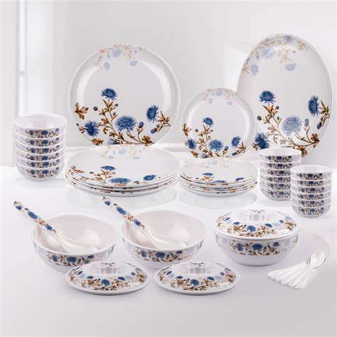 Gift Zone Melamine Floral Dinner Set Of 41 Pcs. (White) : Amazon.in ...
