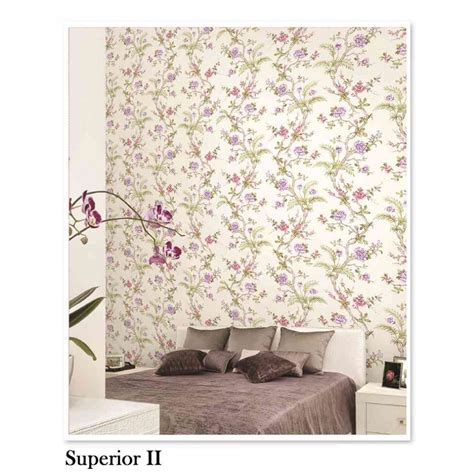 Superior cream floral wallpaper for bedroom