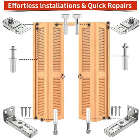 2 Pack Bifold Door Hardware Repair Kit, Bi-Fold Sliding Closet Barn ...