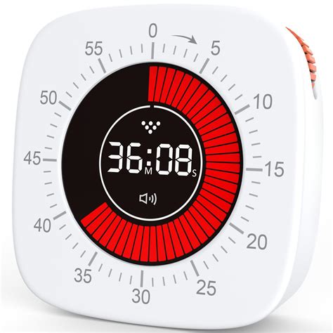 Visual Timer Rechargeable Digital Timer For Kids With 4 Alarm ...