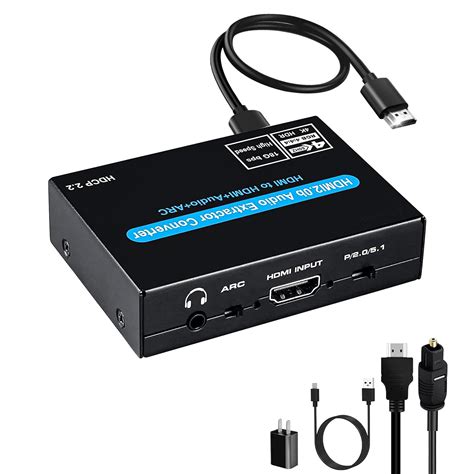 HDMI Audio Extractor Converter,Ozvavzk 4K HDMI to HDMI + SPDIF(Optical ...