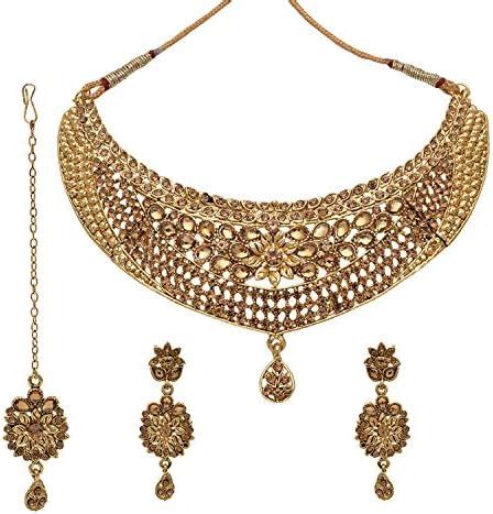 Buy Kord Store Designer Lct Kundan Bridal Necklace Earring Maang Tikka ...