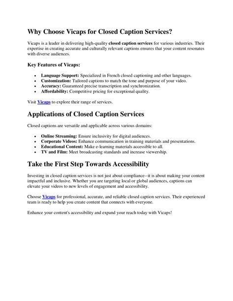 PPT - Enhance Accessibility with Closed Caption Services PowerPoint ...