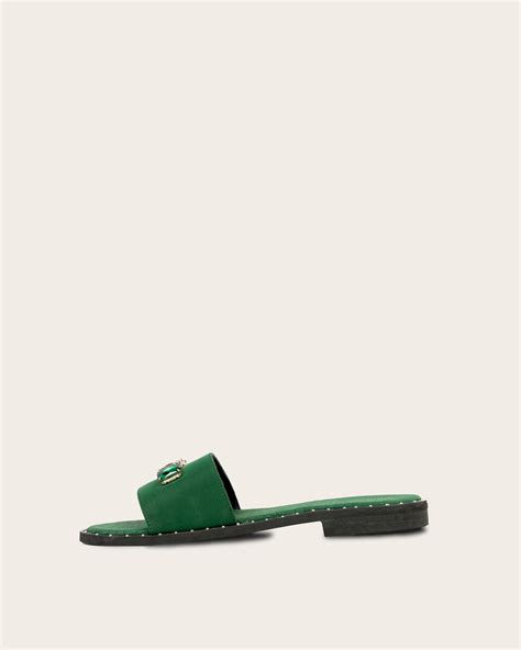 MATT FAUX EMBELLISHED SLIDERS – Maayaa
