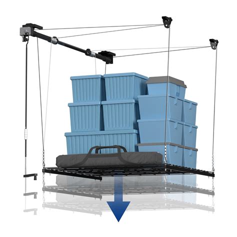 Buy FLEXISGarage Lifting Metal Rack, 4x4 Ft Overhead Garage Storage ...