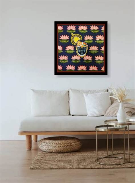 Buy Pichwai Painting Darshan of Shrinathji Hand Painted on Cloth Kamal ...