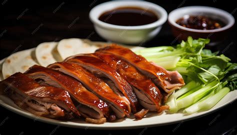 Premium Photo | Delicious Peking Duck classic roasted duck dish from ...