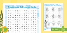 Sopa de letras: Pascua