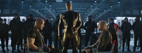 The Rock and Jason Statham fight supervillain Idris Elba in the trailer ...