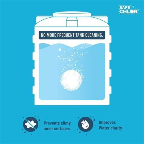 Safe Chlor Chlorine Tablet for Water Tanks of 20L for Overhead ...