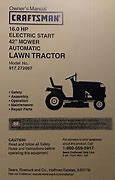 Image result for Manual for Craftsman T110 Riding Mower