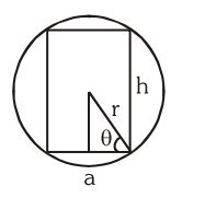The height of a right circular cylinder of maximum volume