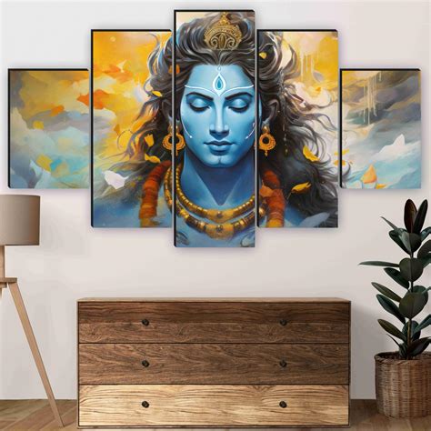 SAF Ganesha Paintings for Wall Decoration - Set Of Five, 3d modern art ...