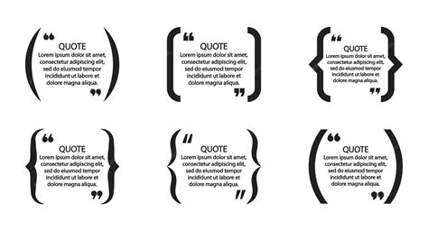 Premium Vector | Quotes set with quote marks and brackets with space ...