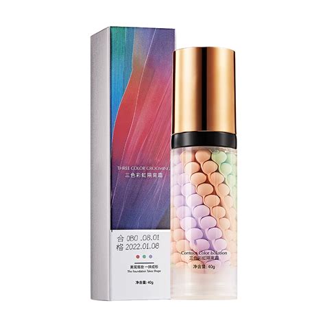 Three Color Rainbow Isolation 40g Brightens Skin Tone Moisturizes ...
