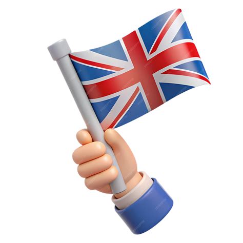 Premium Photo | 3d hand waving uk flag emoji for digital marketing ...