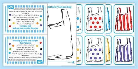 👉 Printing Spotted and Striped Bag Patterns | Twinkl