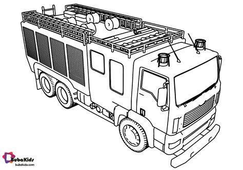 Bucket Fire Truck Coloring Pages