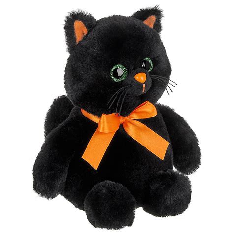 Ebony The Halloween Cat, 7 Inch Black Cat Plush, Halloween Stuffed ...