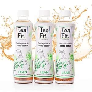 TeaFit Lean Zero Sugar Peach Ginger Unsweetened Ice Tea (Pack Of 3 X ...