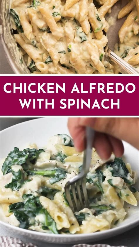 One-Pot Chicken Spinach Bacon Alfredo Recipe