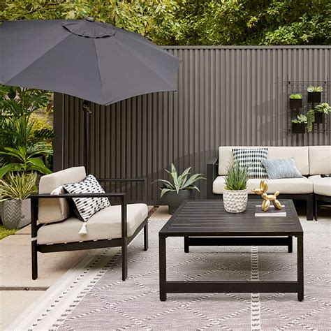 Crosby St. Soho Black Steel Patio Seating Chair | At Home