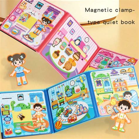 Male And Girl Scene Puzzle Contains Animal Car Dessert Magnetic Puzzle ...