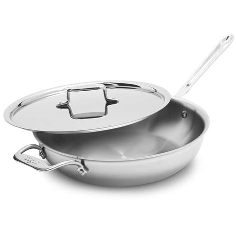 All-Clad D5 Brushed Stainless Steel Weeknight Pan, 4 qt. | Sur La Table