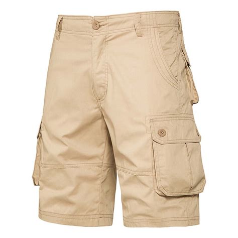 Xysaqa Men's Cargo Work Shorts Knee Length Multi-Pocket Shorts Casual ...