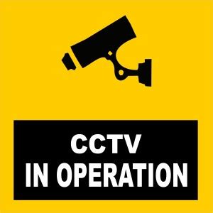 signEver cctv In Operation Sign Sticker For Security Information Vinyl ...