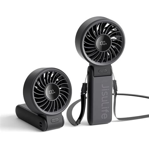 JISULIFE Handheld Fan Life7,2024 Powerful Portable Fan with LED Display ...